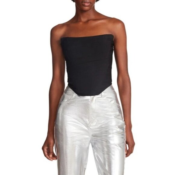 Steve Madden Dahlia Corset Top in Black Small Womens Bustier Tank - Picture 11 of 12